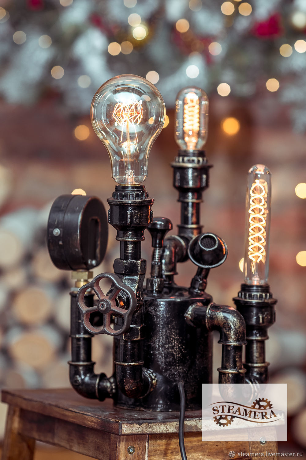 Светильник лампа ночник ЛОФТ стимпанк steampunk в интернет-магазине на ...
