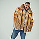 Fox fur coat mens winter jacket, Mens outerwear, Moscow,  Фото №1