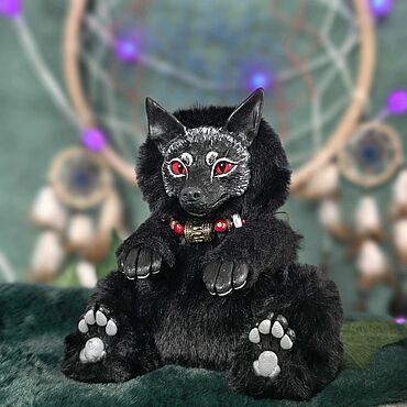 Куклы и игрушки ручной работы. Ярмарка Мастеров - ручная работа Лиса чернобурка, игрушка в смешанной технике. Handmade.