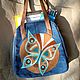 Denim bag 'Butterfly', Classic Bag, Moscow,  Фото №1