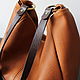 Camel light Brown leather Soft comfortable hobo bag. Sacks. Olga'SLuxuryCreation. My Livemaster. Фото №5