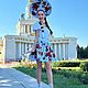 Красивый Кокошник для выступлений. Карнавальные головные уборы. Авторские КОКОШНИКИ И ОДЕЖДА в Русском Стиле. Ярмарка Мастеров.  Фото №4