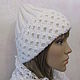 Beanie hat in white, on a knitted lining, half-wool. Caps. Cozy corner (nadejdamoshkina). Online shopping on My Livemaster.  Фото №2
