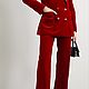 Бархат Tom Ford. Цвет Lava Red. Ткани. Mariteks  Итальянские  ткани. Ярмарка Мастеров.  Фото №4