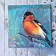 Order Oil painting. birds. Bullfinch. ArtShipilina. Livemaster. . Pictures Фото №3