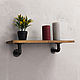 Industrial style wall shelf made of wood and pipes, Shelves, Chelyabinsk,  Фото №1