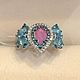 Серебряное кольцо с природным рубином и цирконами. Кольца. OLVIKSOL JEWELRY STORE. Интернет-магазин Ярмарка Мастеров.  Фото №2