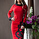 Dress 'the Artist' red. Dresses. Designer clothing Olesya Masyutina. Online shopping on My Livemaster.  Фото №2