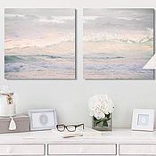 Картины и панно handmade. Livemaster - original item Abstract paintings Sea Ocean, Landscape with water Minimalism Diptych photo. Handmade.