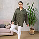 Shirt in man style green. Blouses. NATALINI. My Livemaster. Фото №13