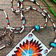 Boho Necklace Made of Beads Aztec Sun Protective Amulet Pendant. Gerdan. StylishThings4U. My Livemaster. Фото №5