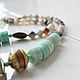 Beads in ethno style of amazonite and agate In Goa. Beads2. Designer jewelry by Anastasia (NASTYAGP). My Livemaster. Фото №5