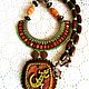  Lizard. Ceramic necklace in ethno style. Necklace. IrinaSkripkaMBeads. My Livemaster. Фото №4
