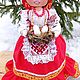Заказать Кукла-грелка на чайник "красавица-казачка". Ватные игрушки от Вероники Поленок 'Вероничкины детишки'. Ярмарка Мастеров. . Народная кукла Фото №3