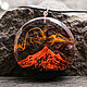 Pendant made of wood and epoxy resin 'Volcano', Pendant, Kostroma,  Фото №1