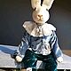 Rabbit Sebastian. Handmade. Toys. monours. My Livemaster. Фото №4