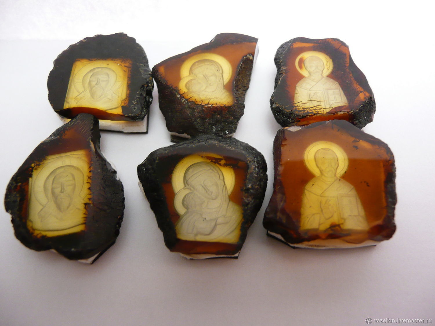 Янтарные иконки на магнитах – заказать на Ярмарке Мастеров – F7CDHRU ...