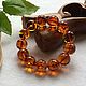 Bracelet from Baltic amber, color is tea with sparks of the sun inside. Bead bracelet. Mark Amberstein, sale amber products. My Livemaster. Фото №4
