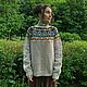 Merino grey Women's Jacquard sweater, Lopapeisa. Sweaters. Dobryy_vyaz. Online shopping on My Livemaster.  Фото №2