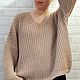 Свитер женский вязаный   коричнево-бежевый. Свитеры. Sweater Star Вязание на заказ.. Ярмарка Мастеров.  Фото №5