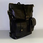 Сумки и аксессуары handmade. Livemaster - original item Backpack-leather bag 4. Handmade.