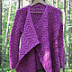 Women's wool cardigan, fuchsia color, Cardigans, Lomonosov,  Фото №1