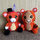Котик и тигра вязаные игрушки ручной работы, Амигуруми куклы и игрушки, Москва,  Фото №1