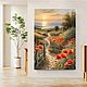 Oil painting on canvas The road to the sea through a poppy field. Pictures. Naradostirina. Online shopping on My Livemaster.  Фото №2