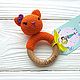 Rattle-teether ' Kitty'. Teethers and rattles. slingobusy. Online shopping on My Livemaster.  Фото №2
