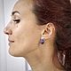 Серьги с натуральным чароитом в серебре. Серьги классические. JewelryStudioGem. Ярмарка Мастеров.  Фото №7