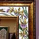 Order Mirror Painted pottery Orchid and kalibri. ArtFlera (artflera). Livemaster. . Mirror Фото №3