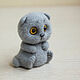 Order Scottish fold cat, dry felting. touch-me. Livemaster. . Felted Toy Фото №3