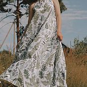 Платье Шафрановое льняное шафран