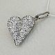 Silver pendant with Swarovski crystals, Pendants, Moscow,  Фото №1