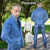 Пиджаки мужские: Пиджак джинсовый