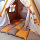 Вигвам лисята под заказ. Вигвам. Маргарита tipi_workshop. Интернет-магазин Ярмарка Мастеров.  Фото №2