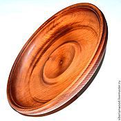 Посуда handmade. Livemaster - original item A wooden plate is a dish made of cedar wood. 285mm. T1. Handmade.
