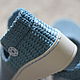 Comfort knitted sandals, blue cotton. Sandals. florina34. My Livemaster. Фото №4