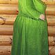 Платье большого размера, тёплое, длинное "Зелёный флис". Платья. OLGA'Z. Интернет-магазин Ярмарка Мастеров.  Фото №2