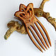 Hairpin - comb 'Orchid'. Comb. OakForest Wooden Jewelry. Online shopping on My Livemaster.  Фото №2