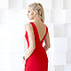 Red evening dress, a dress of guipure, Dresses, St. Petersburg,  Фото №1