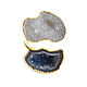 Quartz ring, dark blue ring, white ring two stones. Rings. Irina Moro. Online shopping on My Livemaster.  Фото №2