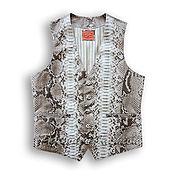 Мужская одежда handmade. Livemaster - original item Men`s Python leather vest JOKER. Handmade.