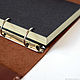 Leather notebook with pocket hand sewn seam. Diaries. Ptaho. My Livemaster. Фото №4
