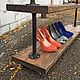 Вешалка-рейл для одежды с обувницей "TREND DOUBLE". Вешалки. Рейлы и вешалки в стиле лофт из труб (loftpipe). Ярмарка Мастеров.  Фото №5