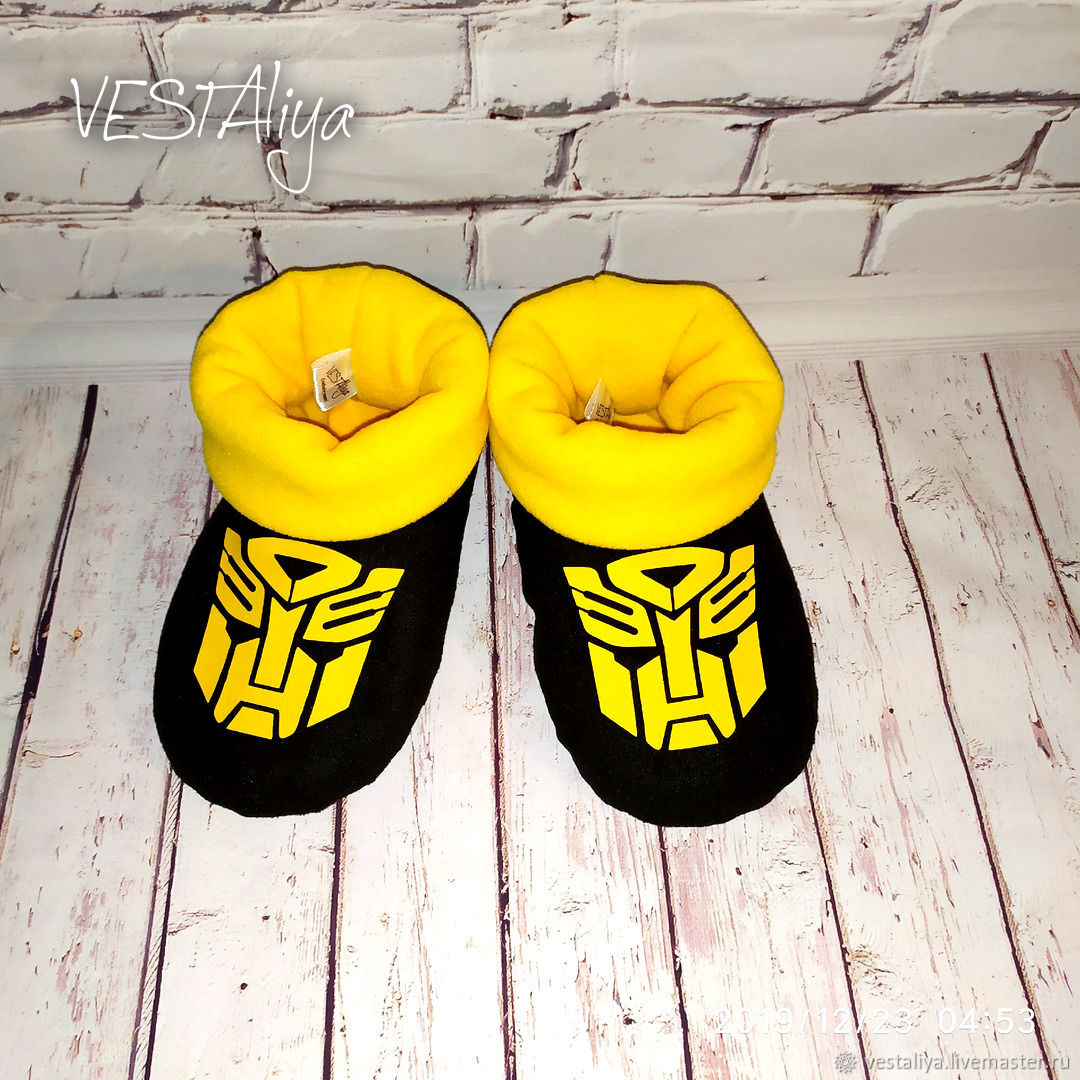 Slippers Transformers Bumblebee – заказать на Ярмарке Мастеров ...