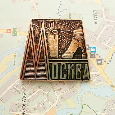 Винтаж ручной работы. Ярмарка Мастеров - ручная работа Винтаж: Брошь СССР  "МОСКВА". Handmade.