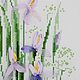 Irises. Embroidered flower pattern: embroidery with threads, ribbons, beads. Pictures. Svetlana Happy Embroidery. My Livemaster. Фото №4