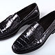 Мокасины из натуральной кожи крокодила IMA7011B4. Топсайдеры. CrocShop товары из экзотической кожи. Ярмарка Мастеров.  Фото №11