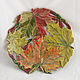 Order Autumn maple - plate d24 cm. Elena Zaychenko - Lenzay Ceramics. Livemaster. . Plates Фото №3